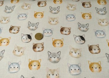 Carlo Hilco French Terry brushed with cat heads
